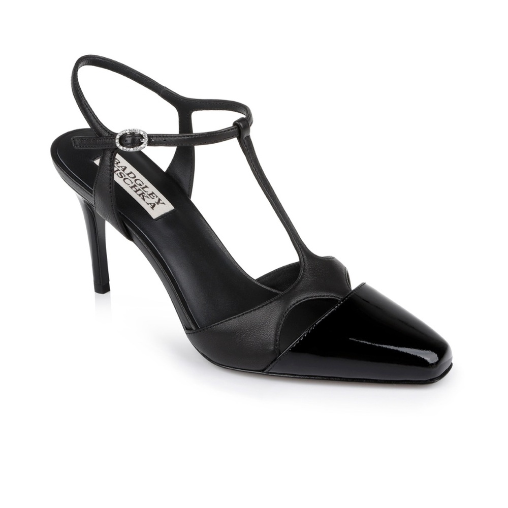 Badgley Mischka Black T-Strap Heels